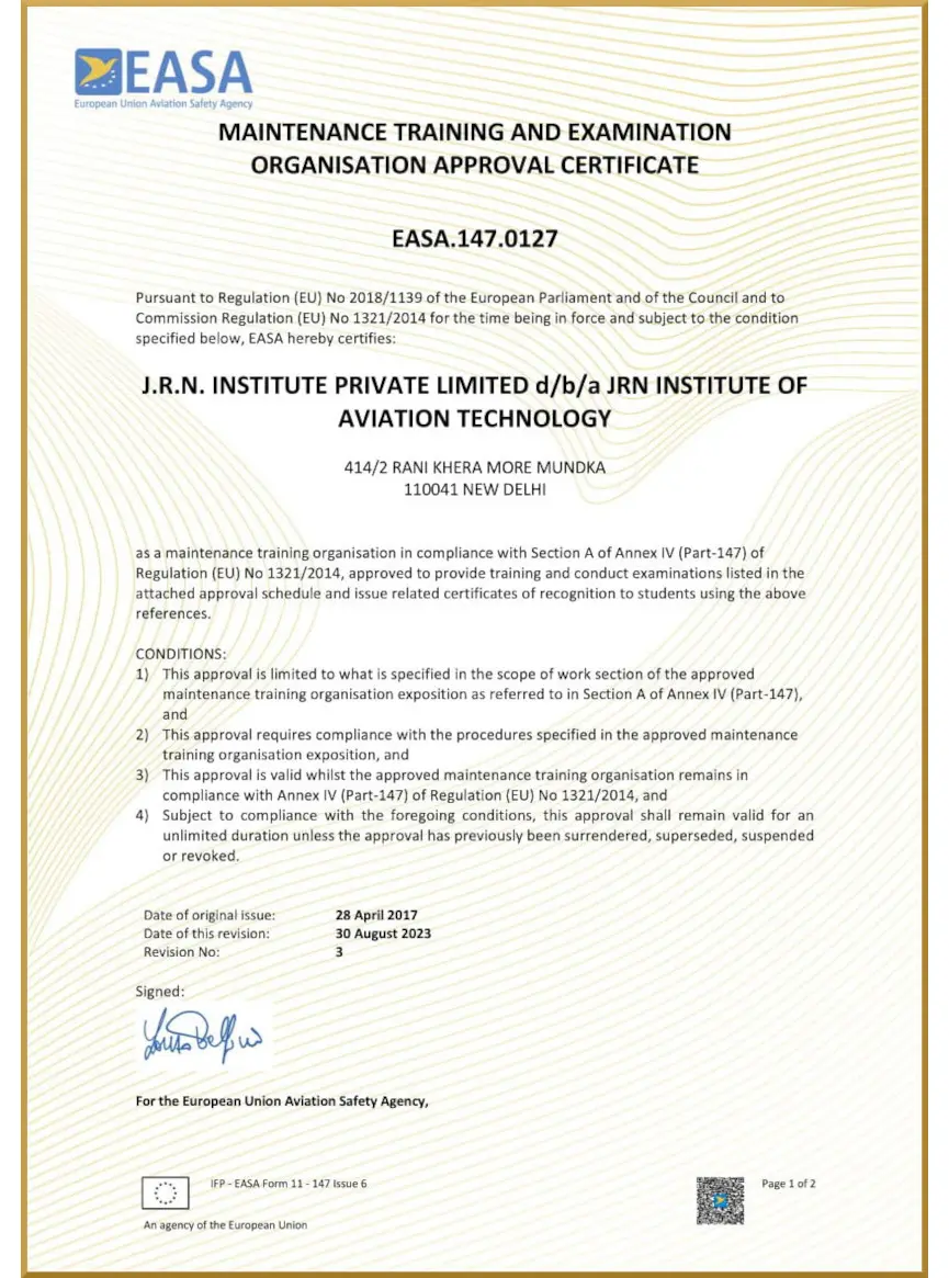Approval Certificate